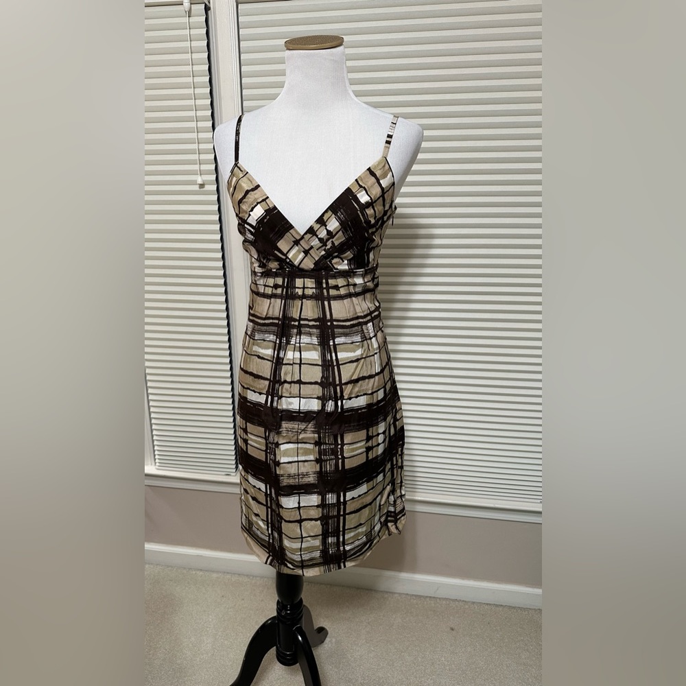 Brown/tan/white plaid dress from NY&Co Sz6